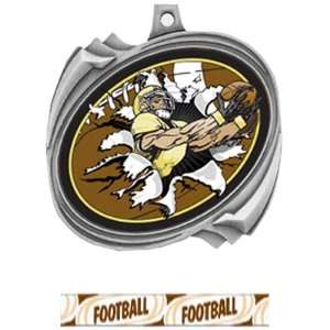  Football Bust Out Insert Medals M 2201F SILVER MEDAL 