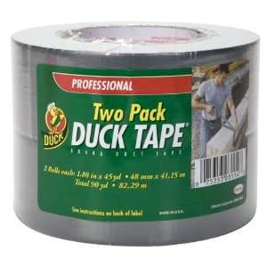   1223415 Professional Duct Tape, 1 7/8 Inch by 45 Yard, Silver, 2 Pack