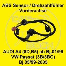 ABS Sensor Vorderachse AUDI A4 (8D,B5) VW Passat (3B/3BG) ab Bj.1999