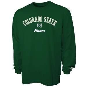  Adidas Colorado State Rams Green Clubhouse Long Sleeve T shirt 
