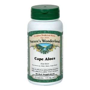  Natures Wonderland Aloes, Cape, 60 Capsules Health 