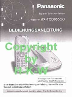 Bedienungsanleitung Digital Schnurlos Telefon Mod. PANASONIC KX T in 