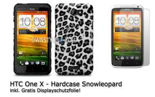 Handyschale Hülle Tasche Case für das HTC One X + Gratis Folie Snow 
