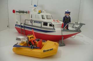 Playmobil 3063   Rettungsboot/ schiff Rescue mit Schlauchboot in 