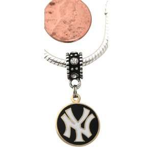  New York Yankees Charm Circle Fit Most Large Hole Bead 