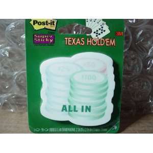  Texas Holdem Super Sticky Post it Brand Notes   All In 