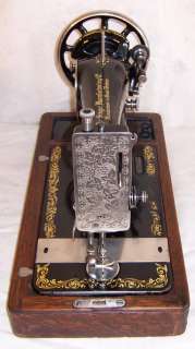1931 Singer model 128 Hand Crank Sewing Machine Rococo  