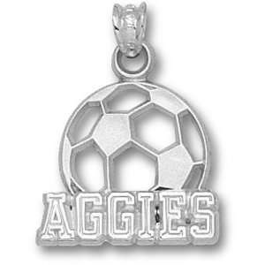  Texas A&M University Aggies Soccerball Pendant (Silver 
