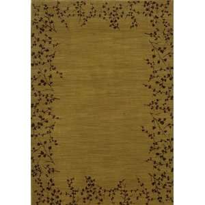 OW Sphinx Allure Gold / Brown Rug Solid Border 78 Square (004B1)