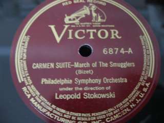Victor 12 78rpm LEOPOLD STOKOWSKI Carmen Suite Bizet  
