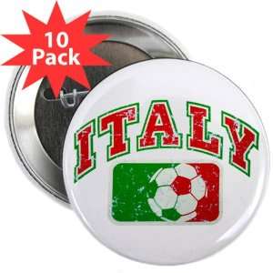  2.25 Button (10 Pack) Italy Italian Soccer Grunge 