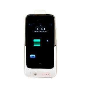  White Solid Color Portable Holster / Rechargable Battery 
