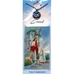  Communion Medal and Prayer Card Girl 