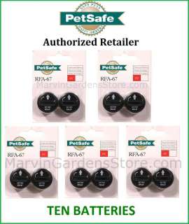 10 EACH PETSAFE IN GROUND DOG FENCE RECEIVER COLLAR BATTERY RFA 67 