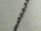 X1858*16ct DUNKELGRAUE ROH DIAMANT COLLIER KETTE 925 KA