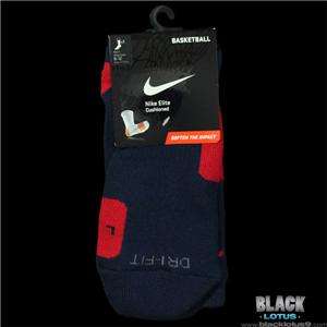 NEW RARE Nike Elite Basketball Crew Socks College Navy Blue/Red UConn 