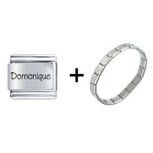 Name Domonique Italian Charm Pugster Jewelry