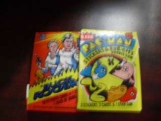 Lot of 2 Vintage Card Wrappers Buck Rogers and Pac Man  