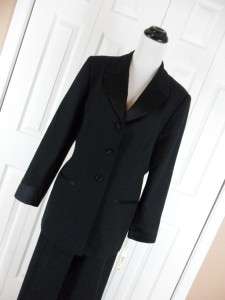 NWT Amanda Smith $143 Size 10 Wool Black Career Suit Blazer Pants 