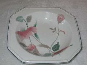Mikasa Continental F 3003 Silk Flowers Rimmed Soup Bowl  