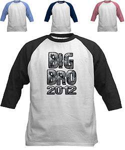 BIG BRO 2012 BROTHER TODDLER Youth Raglan T Shirt  