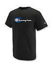 Champion 100% Cotton Mens T Shirt with Script Graphic   style CGT60