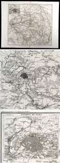 1859 Dufour Map   France Paris Seine Marne   Napoleon  