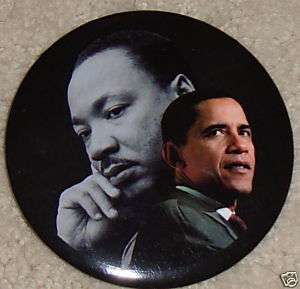 Barack OBAMA pin + Dr. Martin Luther KING JR.  