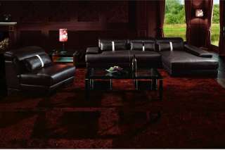   Italian Leather Living Room Sectional Sofa   