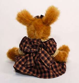 Boyds Bears Sweet Easter Bunny Rabbit in Plaid Dress  