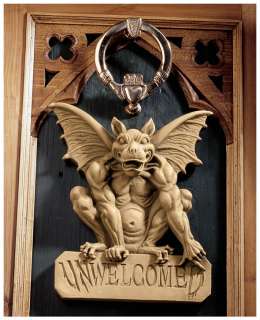 Classic Dragon Gargoyle Statue Sculpture Wall Door Décor  