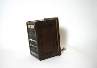 Antique 1920 Telephone Exchange Box Industrial Wood  