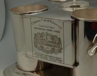   Wine Champagne Ice Cooler   Silver Plated   Chateau Plaques  