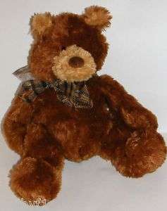 14 Gund Brown GOLDRUSH Teddy Bear Plaid Bow #15276  