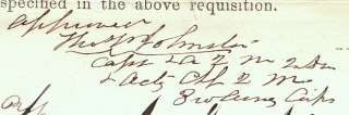   GENERAL GETTYSBURG BATTLEFIELD MEDICINE AMBULANCE SIGNED DOCUMENT 1863