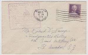 Canal Zone Balboa to Fort Amador 1934 Cacheted Cover  
