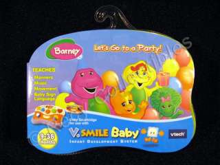VSmile Baby Cartridge BARNEY Lets Go to a Party Smartridge VTech 