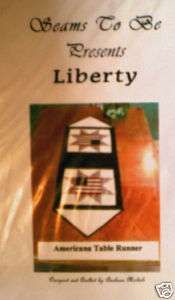 Vintage Quilting Pattern Americana Table Runner Liberty  