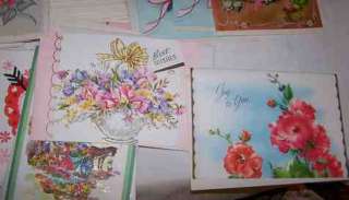 Vintage Greeting Cards * Glitter Flowers * Variety * CORONATION 