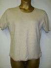 white eyelet cotton sweater 3 4 sleeve knit top boat neck euc s $ 16 