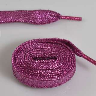 Glitter Metallic Shoelace Flats Sneaker Sparkle Strings 5 Colors 47 
