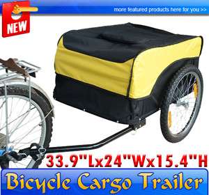  Bicycle Cargo Trailer Cart Carrier Yellow and Black Trailers  