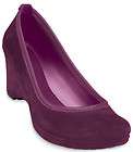 Crocs Lydia winter PLUM wedge W 8 Med *Priority Ship*