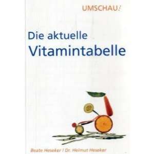 Die aktuelle Vitamintabelle  Beate Heseker, Helmut Heseker 