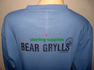 BEAR GRYLLS BLUE LONG SLEEVED SHIRT CLOTHES CRAGHOPPERS  