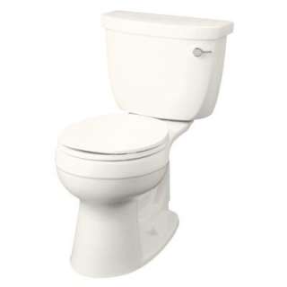   Two Piece Round Front Toilet with Right Hand Trip Lever, Less Seat in