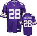 Adrian Peterson Jersey Reebok Purple Alternate Replica #28 Minnesota 
