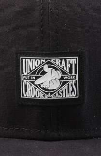 Crooks and Castles The Mens Woven Strap Back Cap Union Craft in Black 