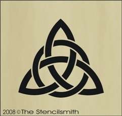 464 STENCIL Charmed pentagram wiccan celtic knot  