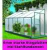   mit 6mm STARKEN HK Stegplatten und Stahlfundament  Garten